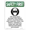 Signmission OSHA Sign, PPE Required Beyond W/ Symbol, 14in X 10in Rigid Plastic, 10" W, 14" H, Portrait OS-SF-P-1014-V-11209 - alternate 1